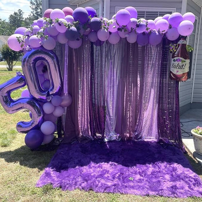 40 Inch Purple Number Balloons, Giant Self Inflating Foil Girls 5th Birthday - Image 6