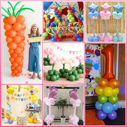 Voircoloria Balloon Stand Kit Set of 2, 7FT Adjustable Height Balloon Column Kit - Image 7