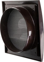 Repa Market 6 Inch Brown Dryer Vent Hood/Duct Cover for Walls or Ducting/ABS Plastic Grille with Flaps & Insect Screen/Exhaust and Dryer Vent Covers for Indoor & Outdoor Use