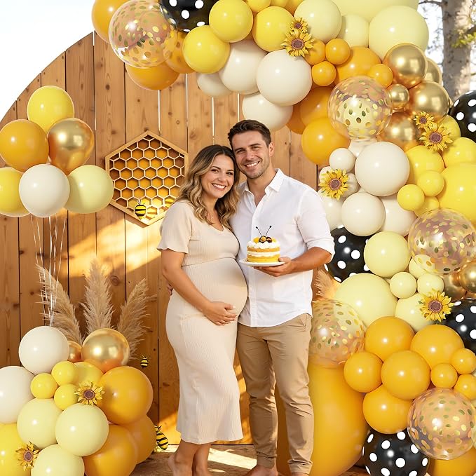 Amandir 153pcs Bee Balloon Arch Garland Kit Different Sizes | 18 12 10 5 inch - Image 6