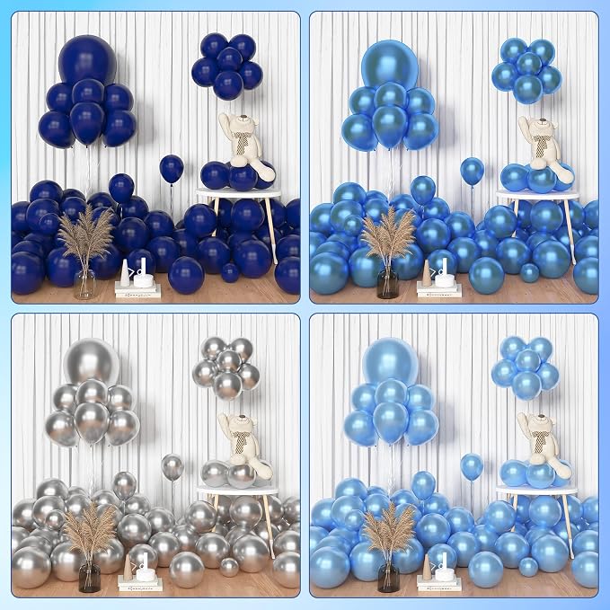Amandir 153pcs Blue and Silver Balloon Garland Arch Kit Different Sizes | 18 12 - Image 6