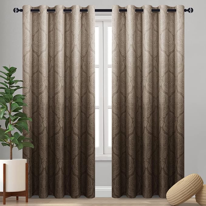 DWCN Brown Curtains for Bedroom by DWCN