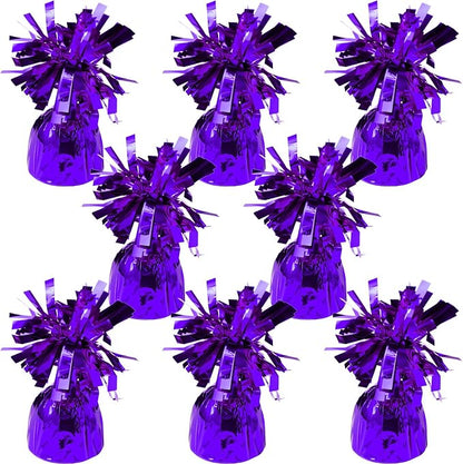 8 Pcs Purple Metallic Balloon Weights Holder Anchors Balloon Holder Weights by ZCYSRLQIN
