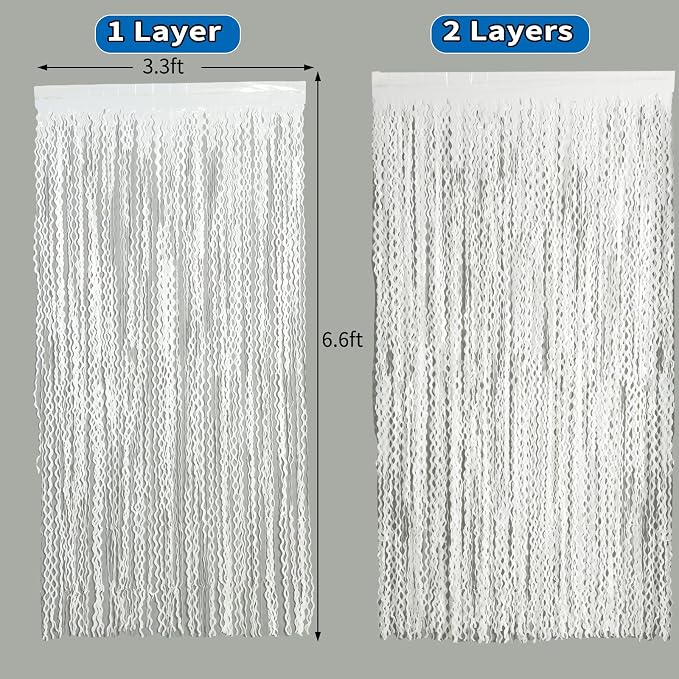 4 Pack White Door Streamers Foil Backdrop - Image 6