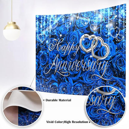 Mocsicka Happy Anniversary Backdrop Wedding Together Anniversary Party - Image 2
