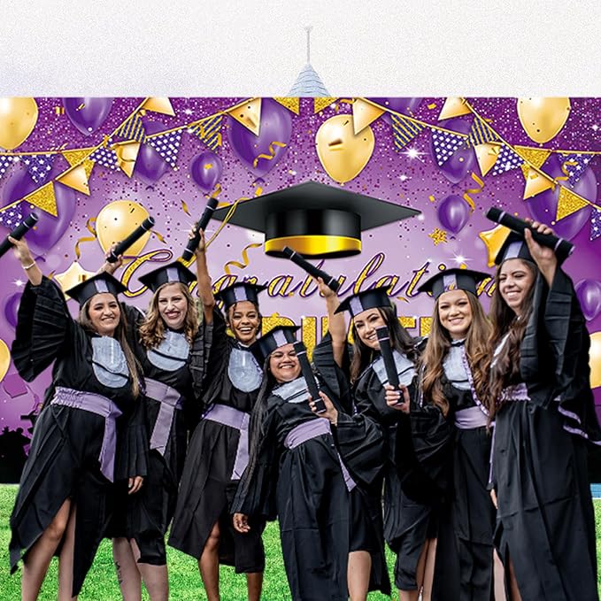 Large Grad Congratulations Banner Graduation Decorations Class of 2026 | 72x44 - Image 5