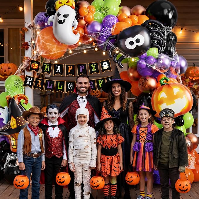 Tesochye 161pcs Halloween Balloon Garland Kit - Image 6