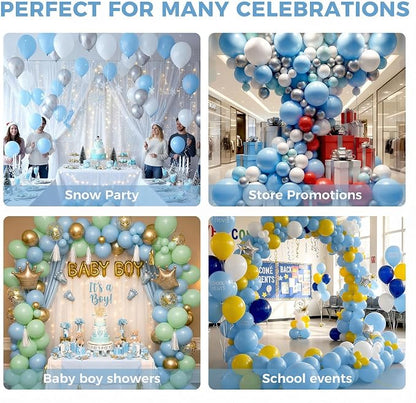 LOVESTOWN 110 PCS Light Blue Balloons, 12 Inch Bright Light Blue Latex | - Image 5
