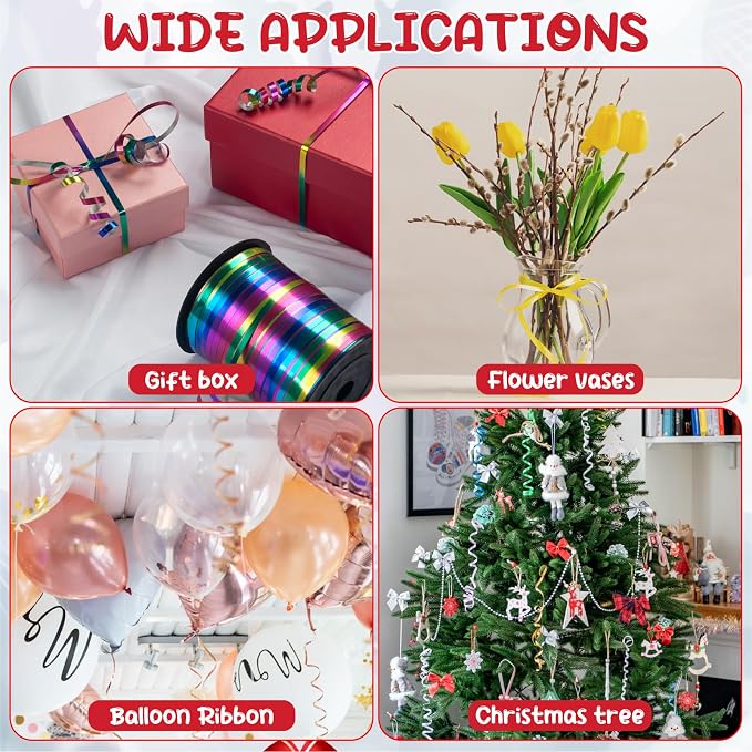 500 Yard White Curling Ribbon for Gift Wrapping, Balloon String, 3/16" Thin - Image 7