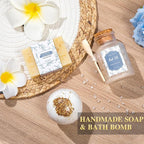 Get Well Gifts for Women Self Care Gifts Basket - Relaxing Spa Care Package After Surgery Thinking of You Birthday Gift - Feel Better Sympathy Gift Set for Her Mom Sister Friend Wife (Blue)