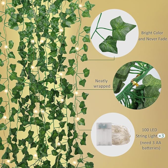 RECUTMS 36 Pack 258Ft Fake Ivy Vines - Image 3