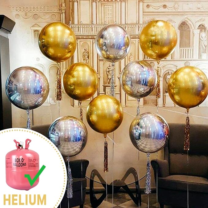PartyWoo Metallic Balloons 20pcs 18 Inch Metallic Blue Silver Gold Purple Pink - Image 4