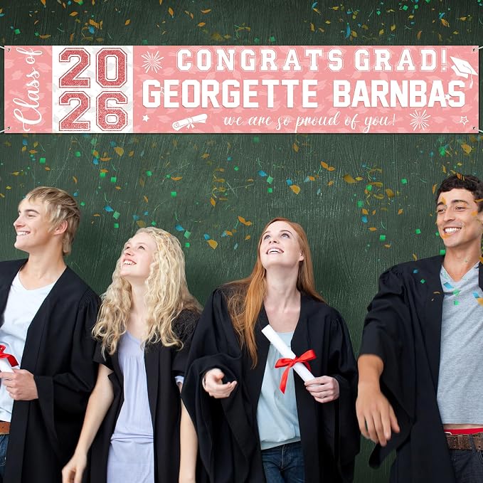 Graduation Congratulations Banner Decorations, Class of 2026 Personalized - Image 6