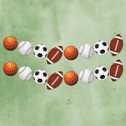 2 Pcs Sports Party Decorations Sport Party Banner Basketball Football Soccer - Image 9