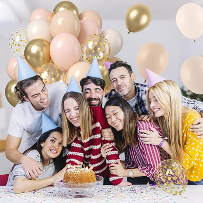 Blush Gold Beige Neutral Balloons - Image 5