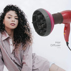 Segbeauty Hair Diffuser Adjustable Air Flow, Professional Deep Bowl Diffuser Attachment for Wavy Natural Thick Curly, Salon Frizz-free Fast Blow Dry Diffuser Attachment with 1.57-1.97in Nozzle (Red)