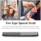 5 Pieces Hair Cutting Comb Barber Hair Styling Combs Fine Teeth Carbon Hairbrush Set Anti Static Heat Resistant Hairdressing Tapered Hairbrush for Men Women
