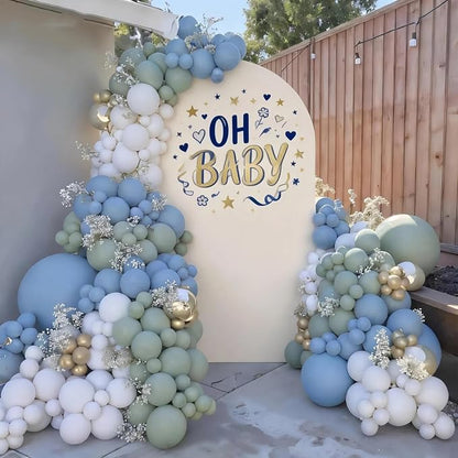Blue and Green Balloons, Goose Balloon Sage Avocado Green Dusty Slate Fog Blue - Image 4