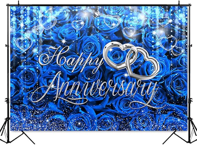 Mocsicka Happy Anniversary Backdrop Wedding Together Anniversary Party - Image 2