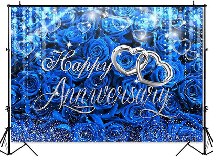 Mocsicka Happy Anniversary Backdrop Wedding Together Anniversary Party - Image 2