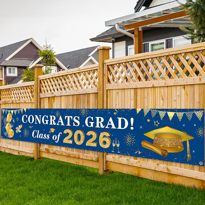 2026 Graduation Decorations Congrats Grad Class of 2026 Banner - Image 4