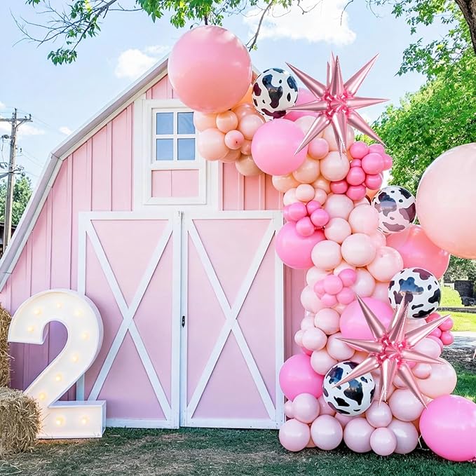 Pink Cow Balloons, 12 Inch Cowgirl Balloons - Image 5