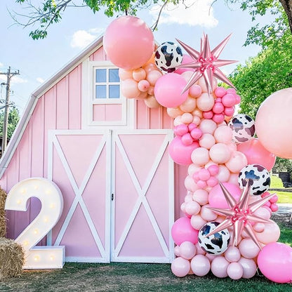 Pink Cow Balloons, 12 Inch Cowgirl Balloons - Image 5