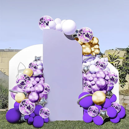 148 Pieces Purple Balloons Garland Arch Kit Light Pastel Purple Lavender Gold - Image 5