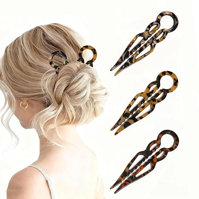 Prestige Hair Pins,Elegant Hair Accessories,3PCS French Hair Pins for women,Suitable for all head shapes (A-1)