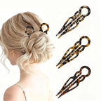 Prestige Hair Pins,Elegant Hair Accessories,3PCS French Hair Pins for women,Suitable for all head shapes (A-1)
