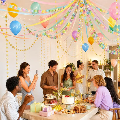 360 Sheets Colorful Paper Chains Strips and Star Garland - Image 7