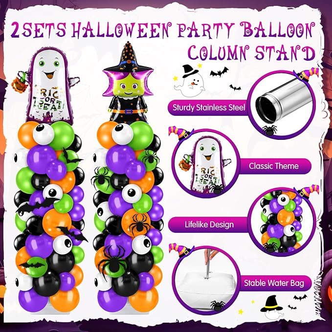 Kasyat 2 Sets Halloween Balloon Column Stand Kit - Image 5