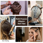 30 Pack Alligator Hair Clips for Styling, Sectioning Crocodile hair Clips Professional Barber Accessories for Salon of Thick Curly Volume Hair (Neutral)