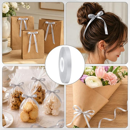 3/8In 30Yards Thin Silver Ribbon - Image 4