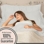 Bella Coterie | Luxury Bamboo Viscose King Size Pillowcase Set | 100% Organically Grown | Ultra Soft | Cooling | 2 Pcs [Grey Mist]