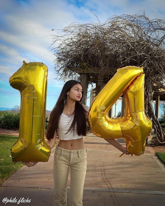 Gold 4 Balloon - Number Balloon 40 Inch, 4th Gold Birthday Decorations | Giant - Image 2