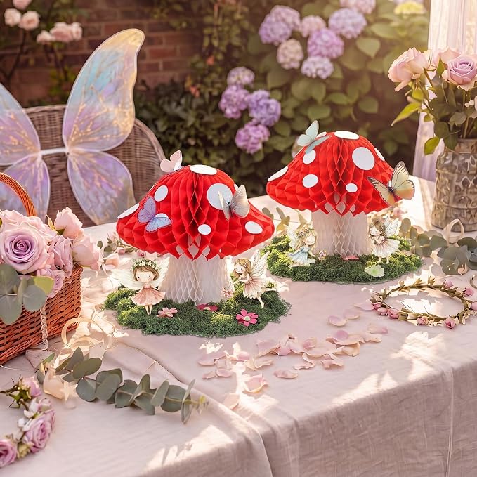 Civaner 6 Sets Enchanted Forest Decoration Fairy Party Decoration Woodland Tea - Image 5