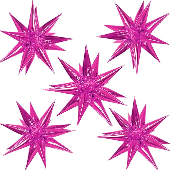 ZAKVOOR 60 Pcs Star Balloons 12 Spike Foil Explosion Party Decoration Balloons by ZAKVOOR