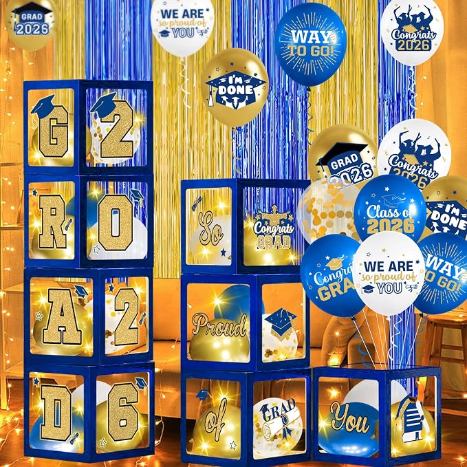 Blue and Gold Graduation Decorations 2026 - Image 5