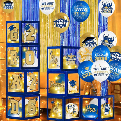 Blue and Gold Graduation Decorations 2026 - Image 5