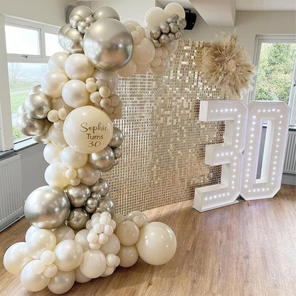 Beige Balloons - 12 inch 100pcs Latex - Cream Balloons - Image 7