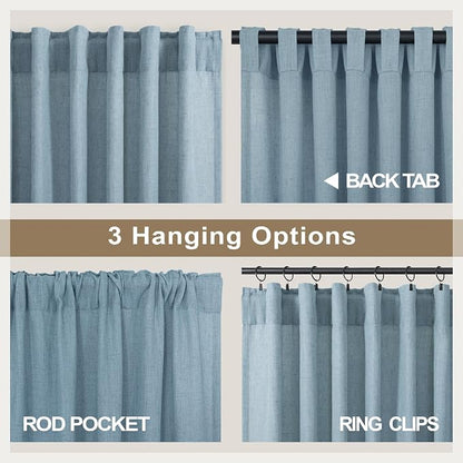 Country Blue Curtains 54 Inch Length - Image 5