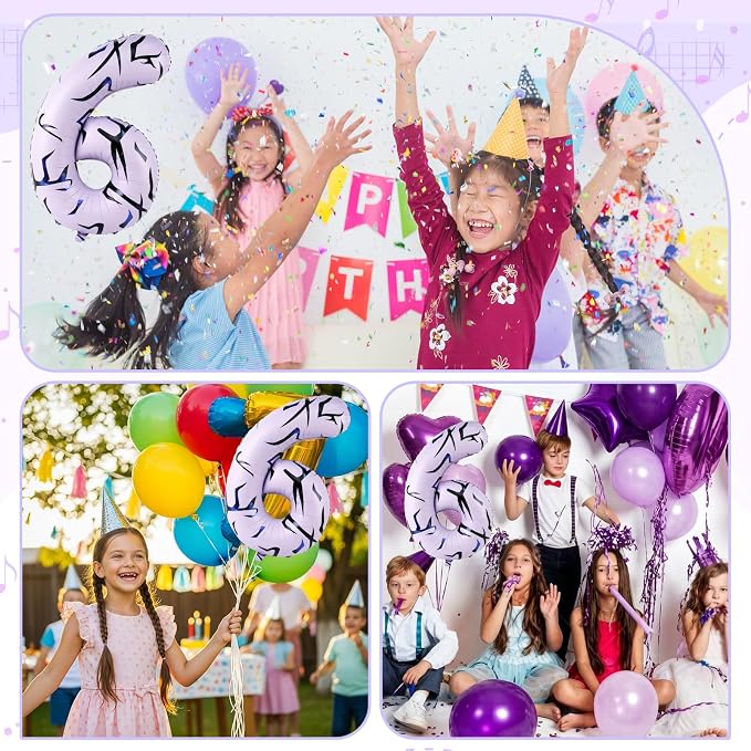40 Inch Kpop Theme Number 6 Balloon, Birthday Party Decorations - Image 7