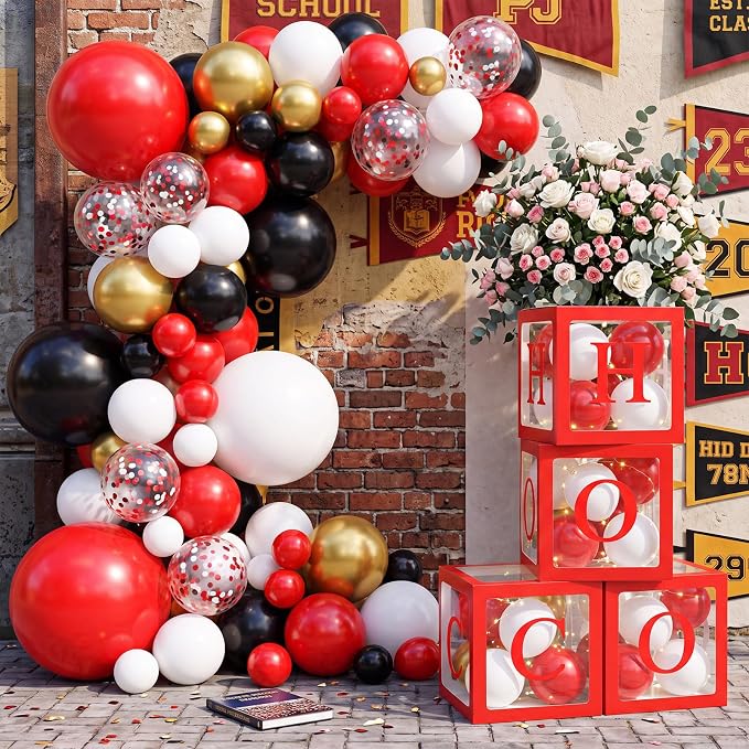 4 Pcs HOCO Boxes with Letters 11.8 x 11.8 x 11.8 Inch Clear Homecoming Balloon - Image 4