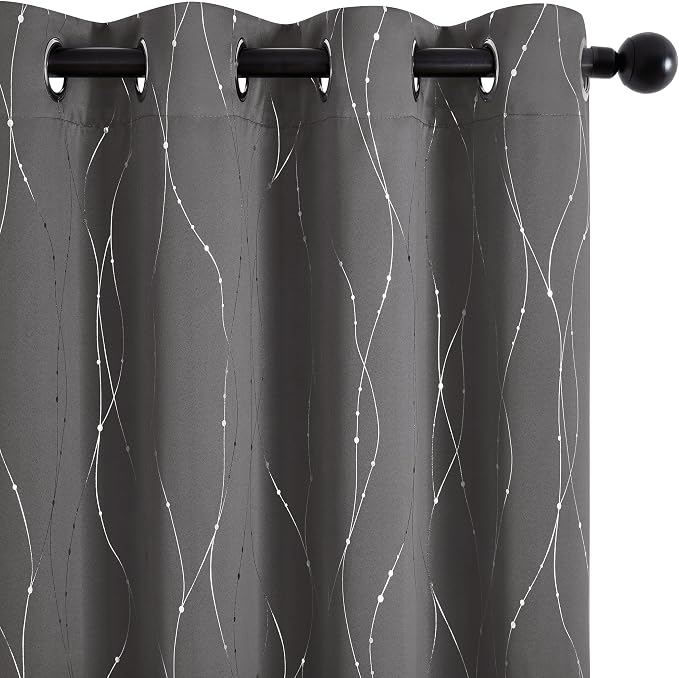Deconovo 100% Blackout Living Room Curtains 84 Inches Long, Thermal Insulated - Image 9