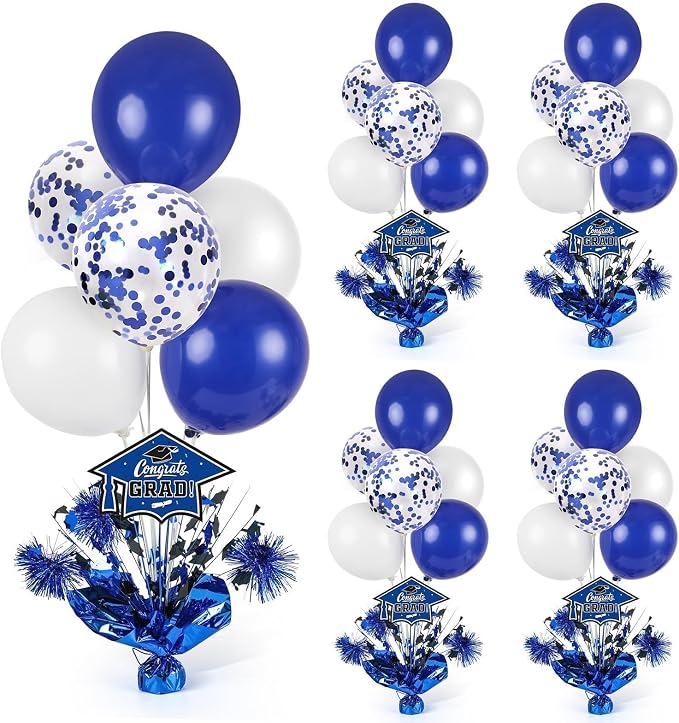 4 PCS Graduation Centerpieces for Tables Balloons Stand Holder Kit College by Unknown