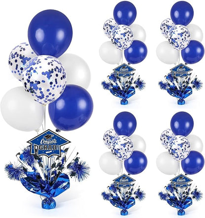4 PCS Graduation Centerpieces for Tables Balloons Stand Holder Kit College by Unknown