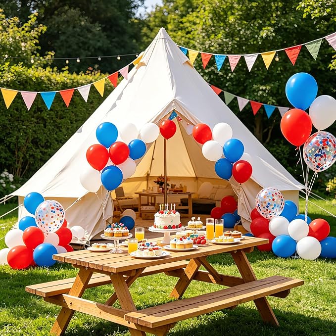 Red White Blue Balloon Arch, Patriotic Decorations - Image 3