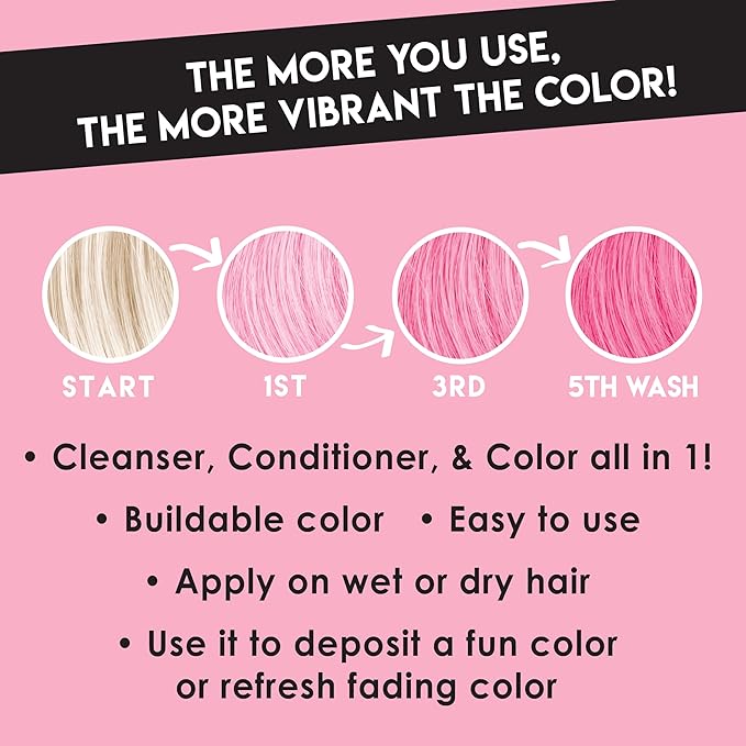 Color Lux Color Cleansing Conditioner, Blush, 3-in-1 Color Depositing Formula, Vegan, Sulfate-Free, Paraben-Free, 8.25 oz