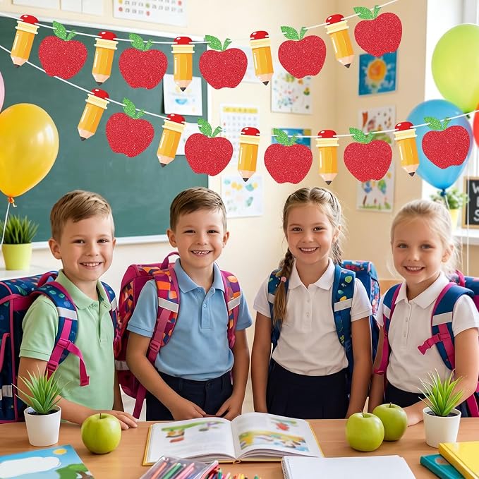2 Pcs Pencil Apple Banner Garland - Image 8